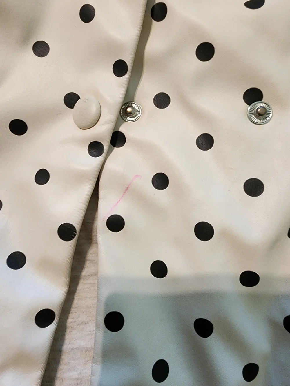 Zara Cream Hooded Polka Dot Raincoat